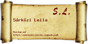 Sárközi Leila névjegykártya